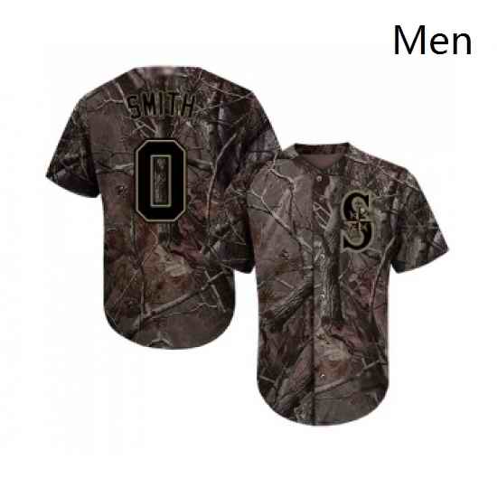 Mens Seattle Mariners 0 Mallex Smith Authentic Camo Realtree Collection Flex Base Baseball Jersey